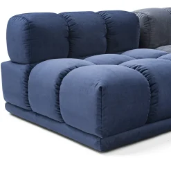 Divano Sacai a 3 moduli grigio e blu