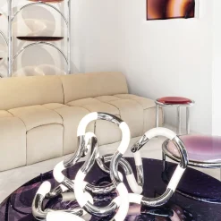 Divano Soft Sherpa Glam Grigio Perla