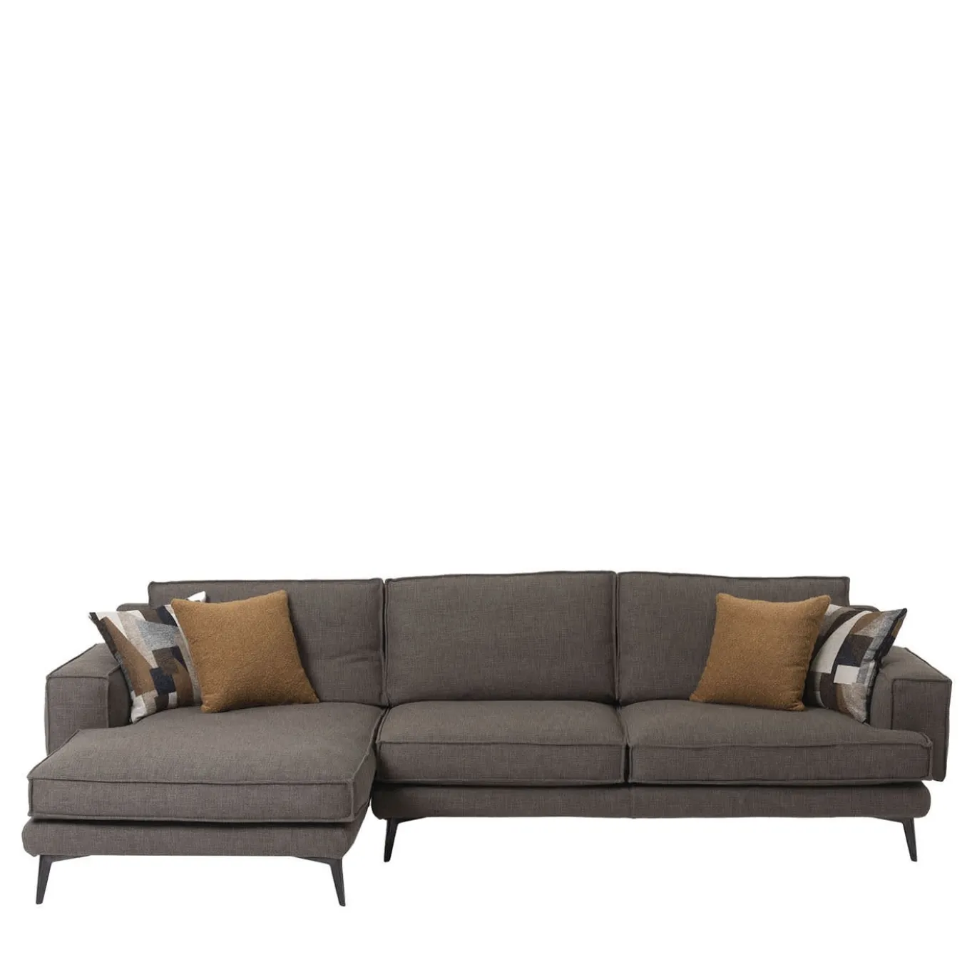 Divano Space con chaise longue grigio scuro