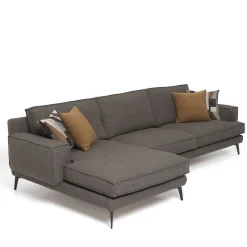 Divano Space con chaise longue grigio scuro
