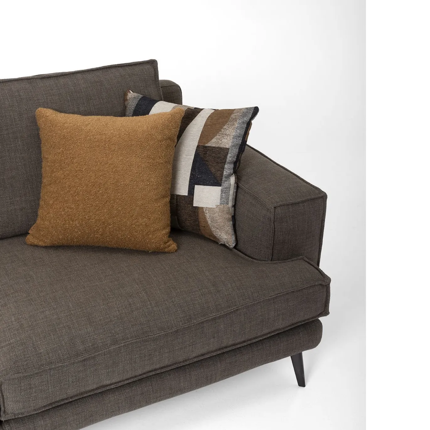 Divano Space con chaise longue grigio scuro