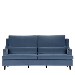 Divano St147 blu con braccioli curvi