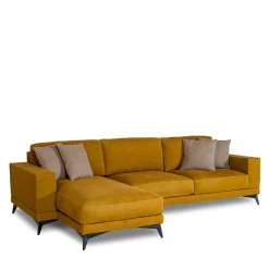 Divano Tesla con chaise longue giallo