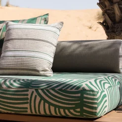 Divano tessile verde Majlis Composizione 216L + 216R