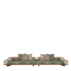 Divano tessile verde Majlis Composizione 216L + 216R
