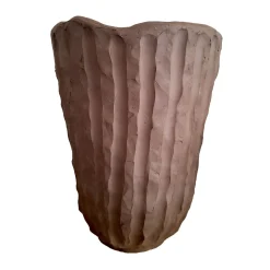 Djerba Vaso in Ceramica Marrone