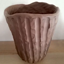 Djerba Vaso in Ceramica Marrone