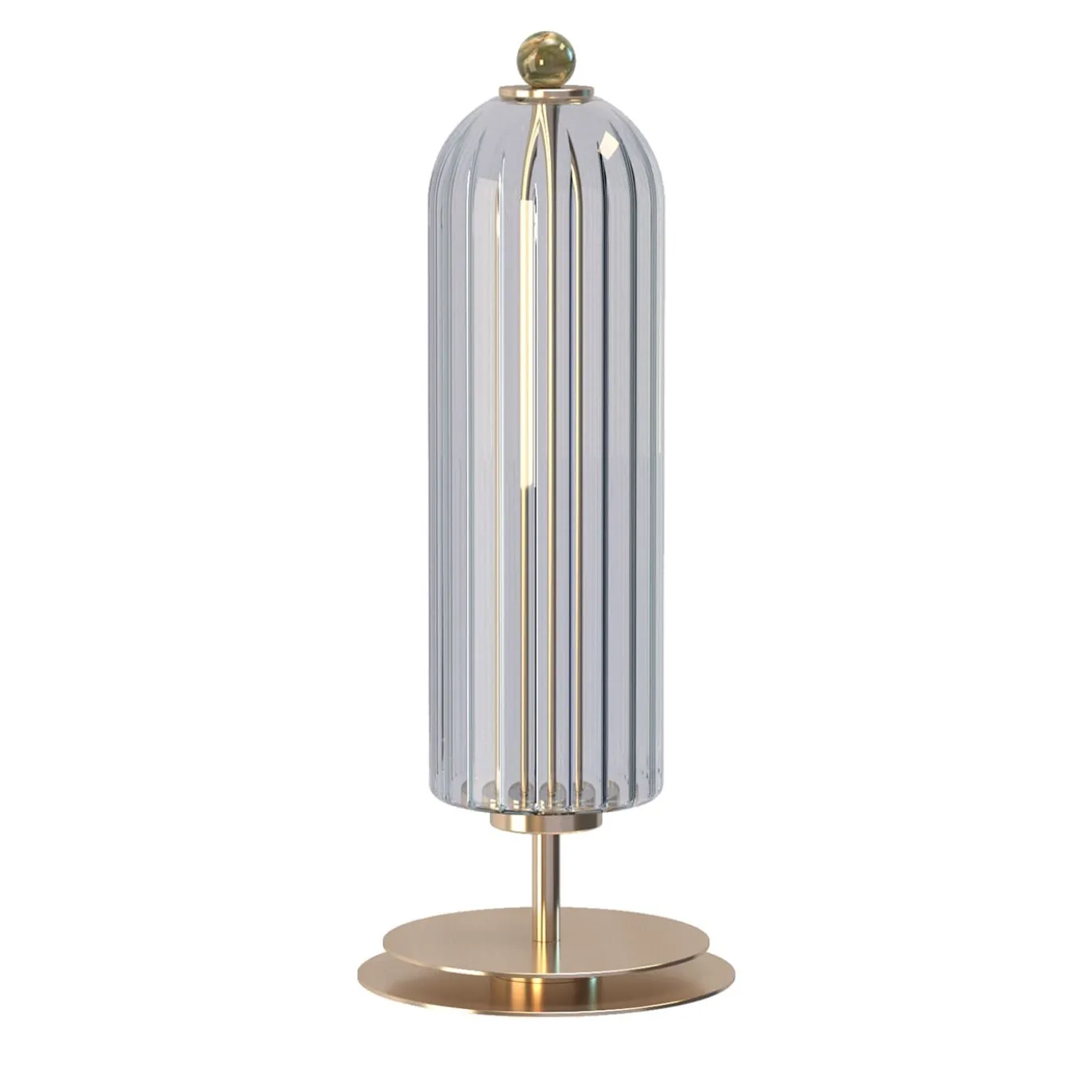 Dom Lampada da tavolo in ottone oro e vetro