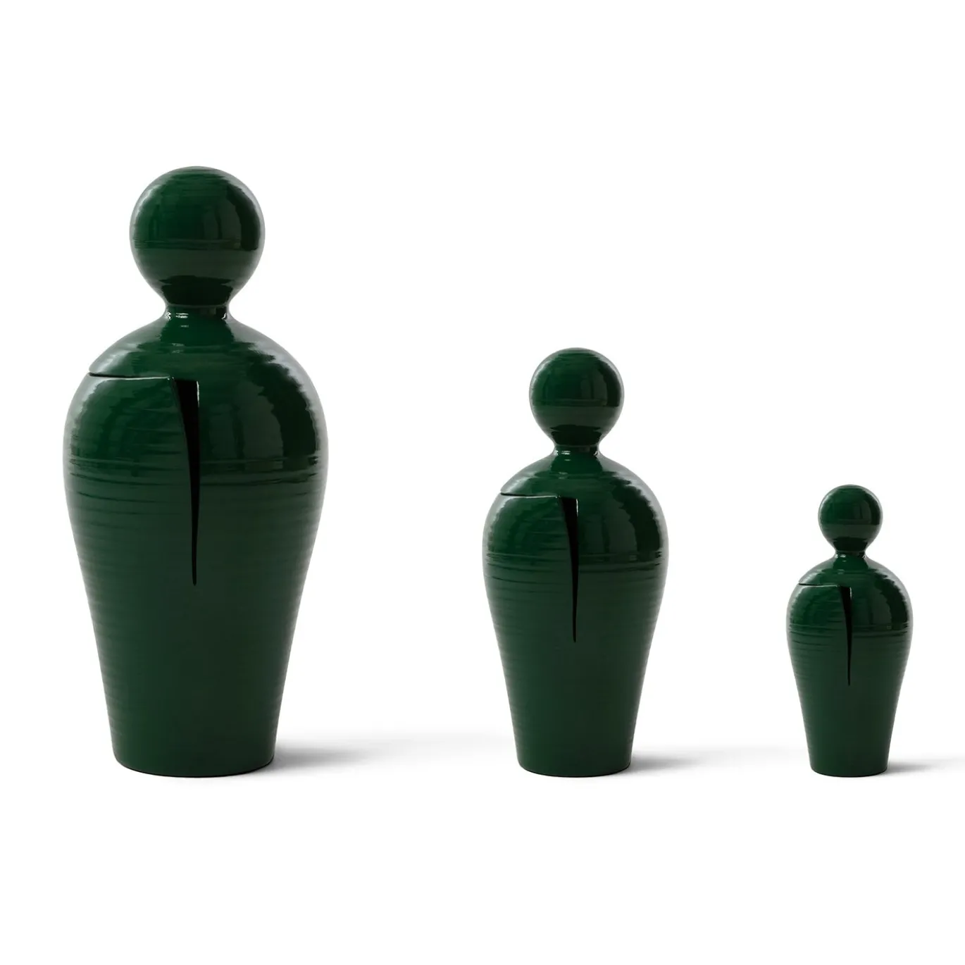 DO Scultura Decorativa in Ceramica Verde (H 90 cm | 35.4")