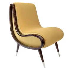 Eclipse Lounge Chair in tessuto oro