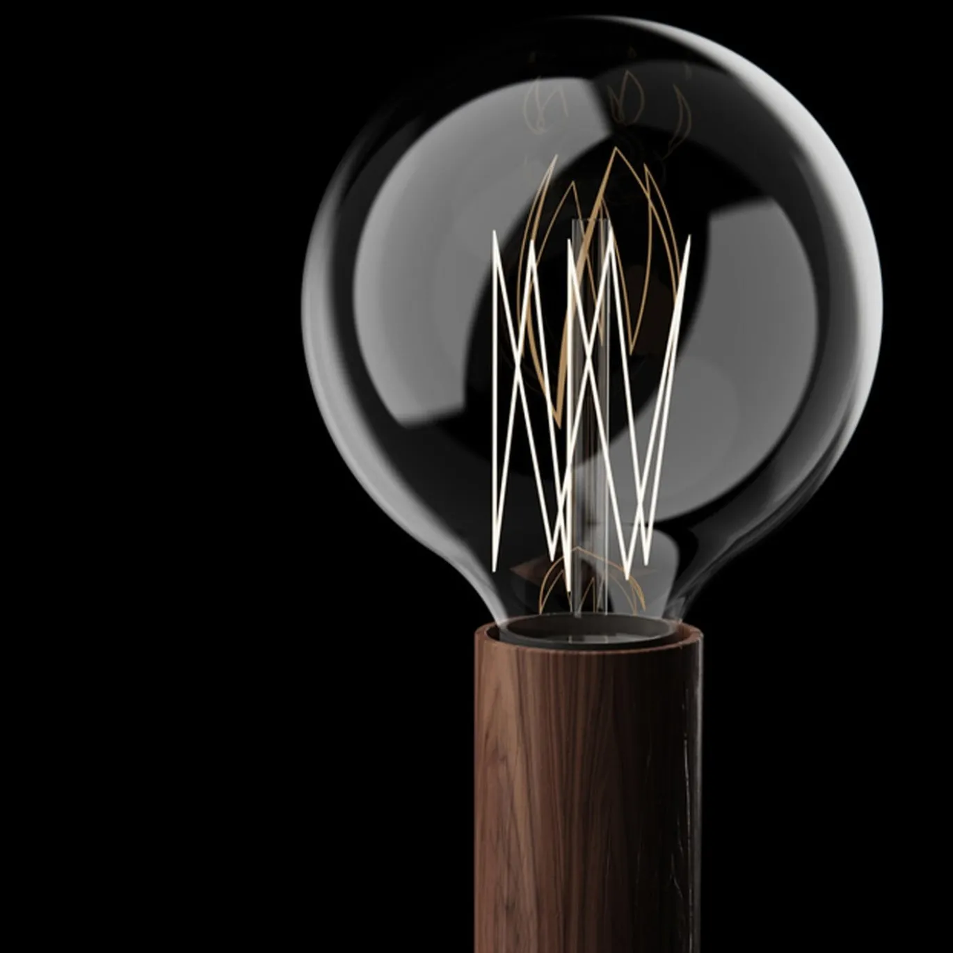 ED030 Lampada da tavolo in legno naturale e ottone