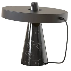 Ed039 Lampada da tavolo in ottone nero