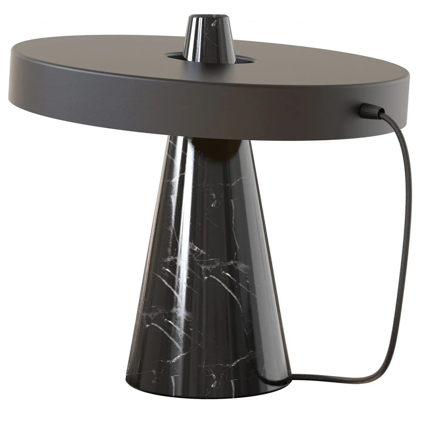 Ed039 Lampada da tavolo in ottone nero