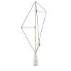Ed047 Lampada da terra in ottone con base bianca