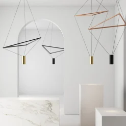 Ed037 Lampadario nero
