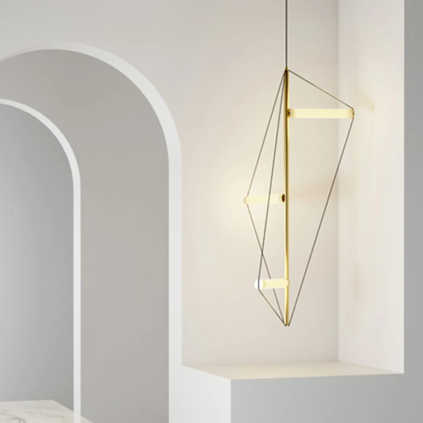 Ed045 Lampadario poligonale