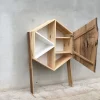 Esagono armadio libreria esagonale in legno marrone