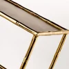 Etagere Bamboo a Tre Ripiani in Ottone Naturale