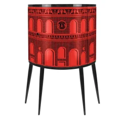 Facciata Quattrocentesca Armadietto curvo rosso