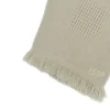 Farnese Salvia chiara 100% Cashmere Singolo Plaid con frange corte