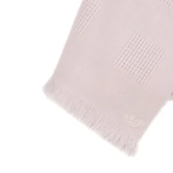 Farnese Soft Pink 100% Cashmere Singolo Plaid con frange corte
