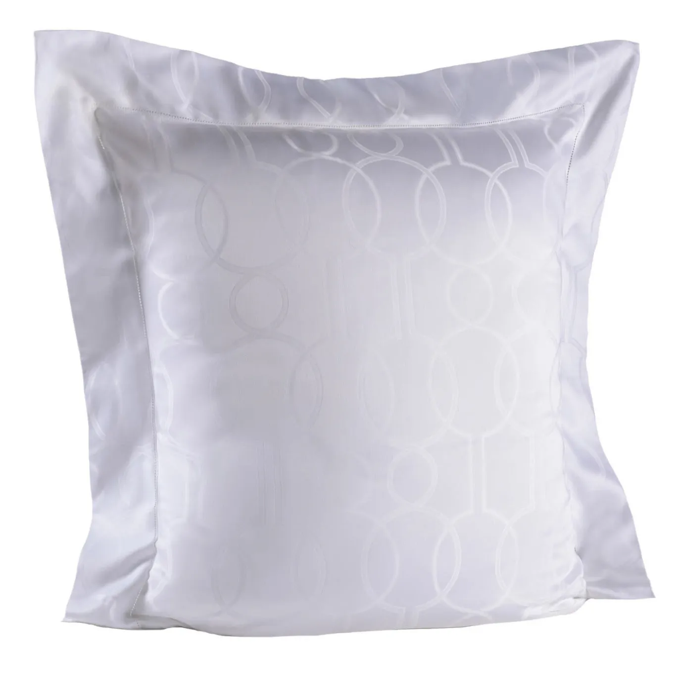 Federa quadrata Waldorf Jacquard a fantasia bianca