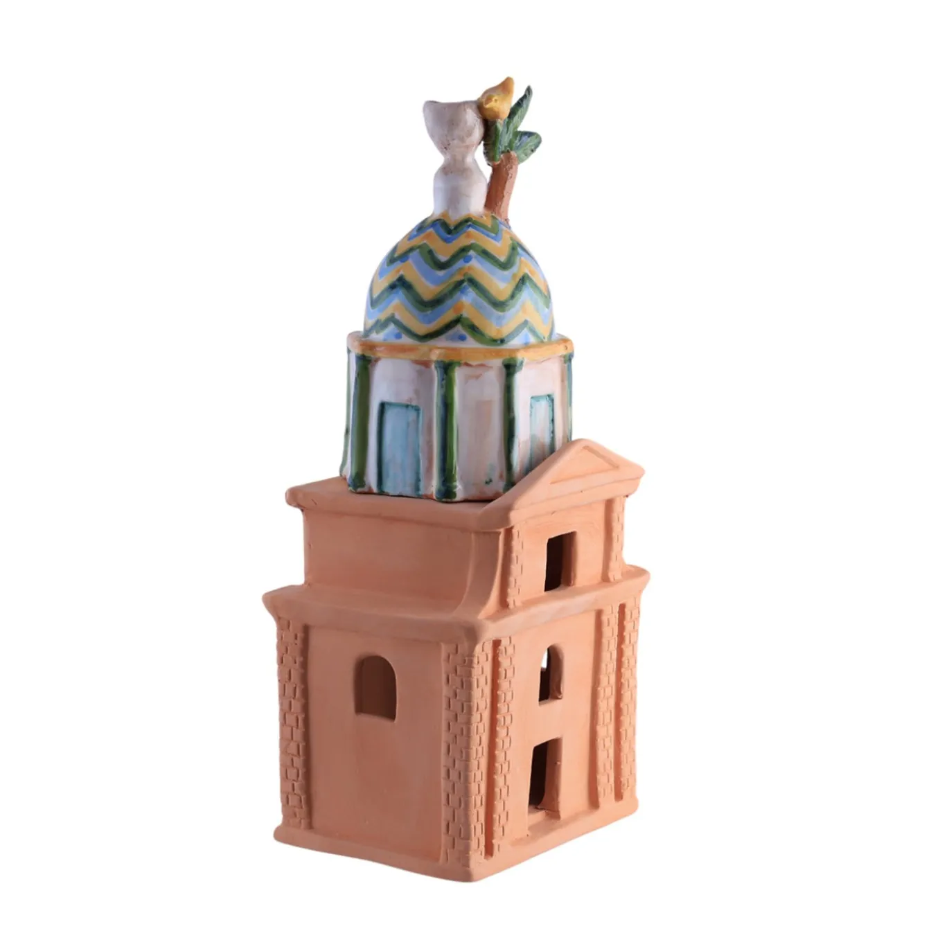Felicissima La Chiesa Del Carmine portacandele in terracotta