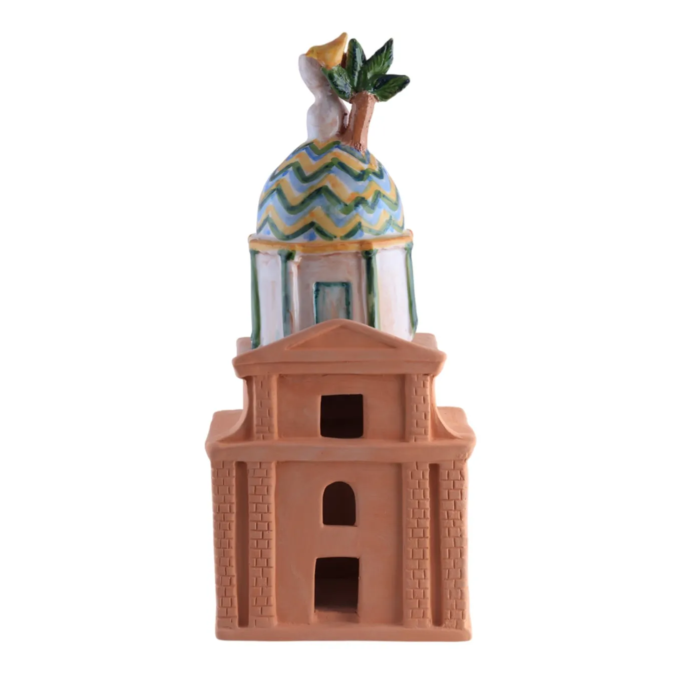 Felicissima La Chiesa Del Carmine portacandele in terracotta