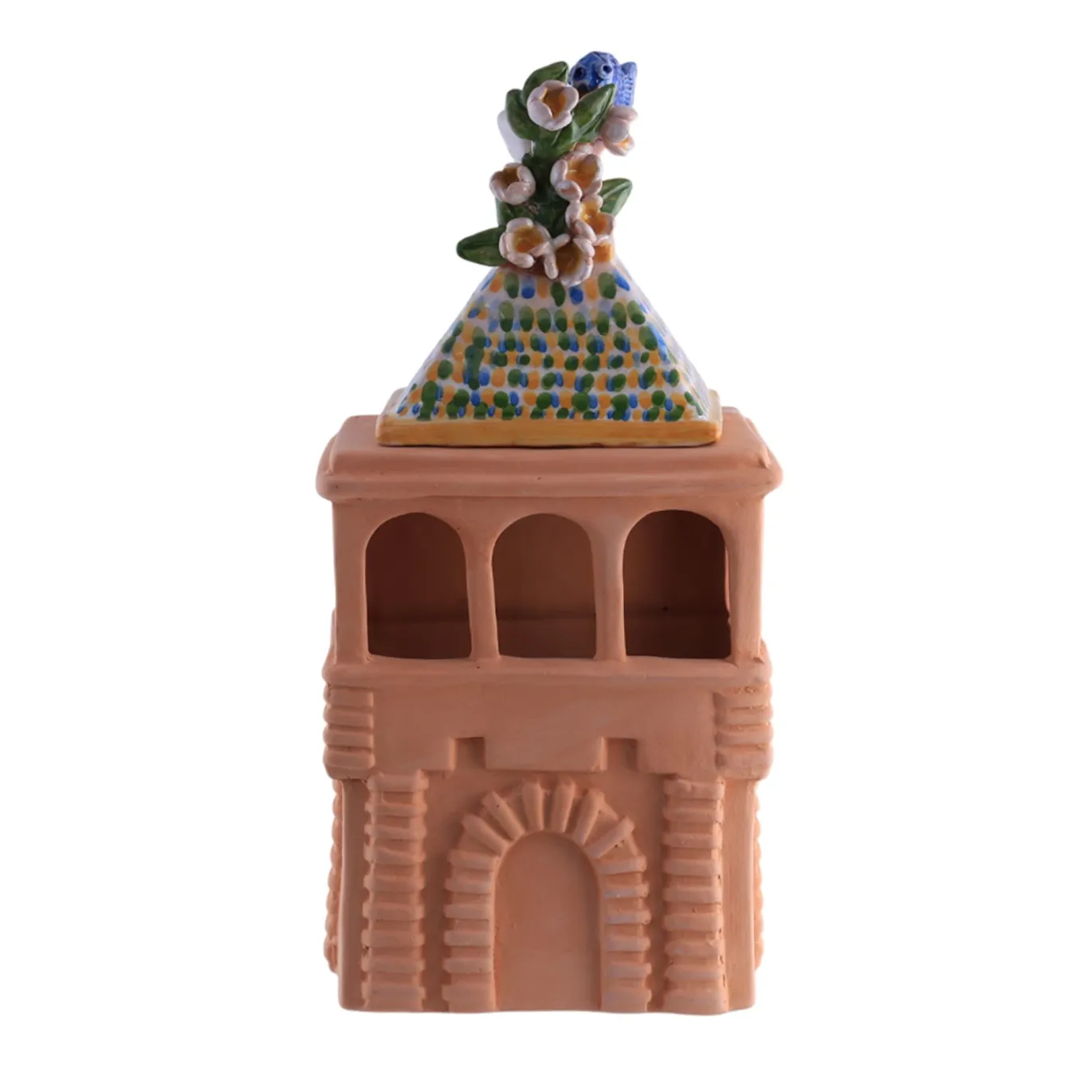 Felicissima Porta Nuova Portacandela in terracotta
