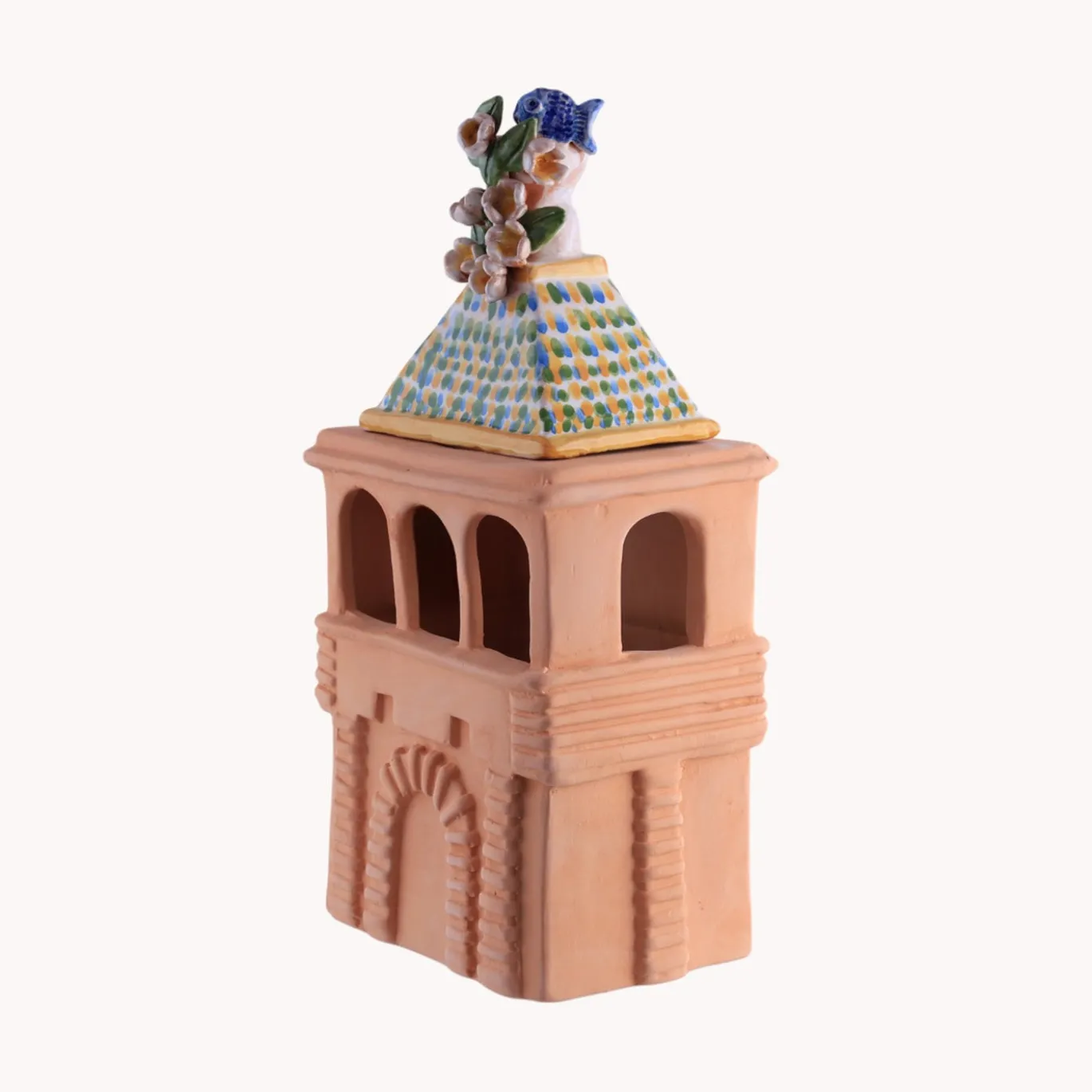 Felicissima Porta Nuova Portacandela in terracotta