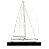 Figurina Barca a Vela Capri in Metallo Nero