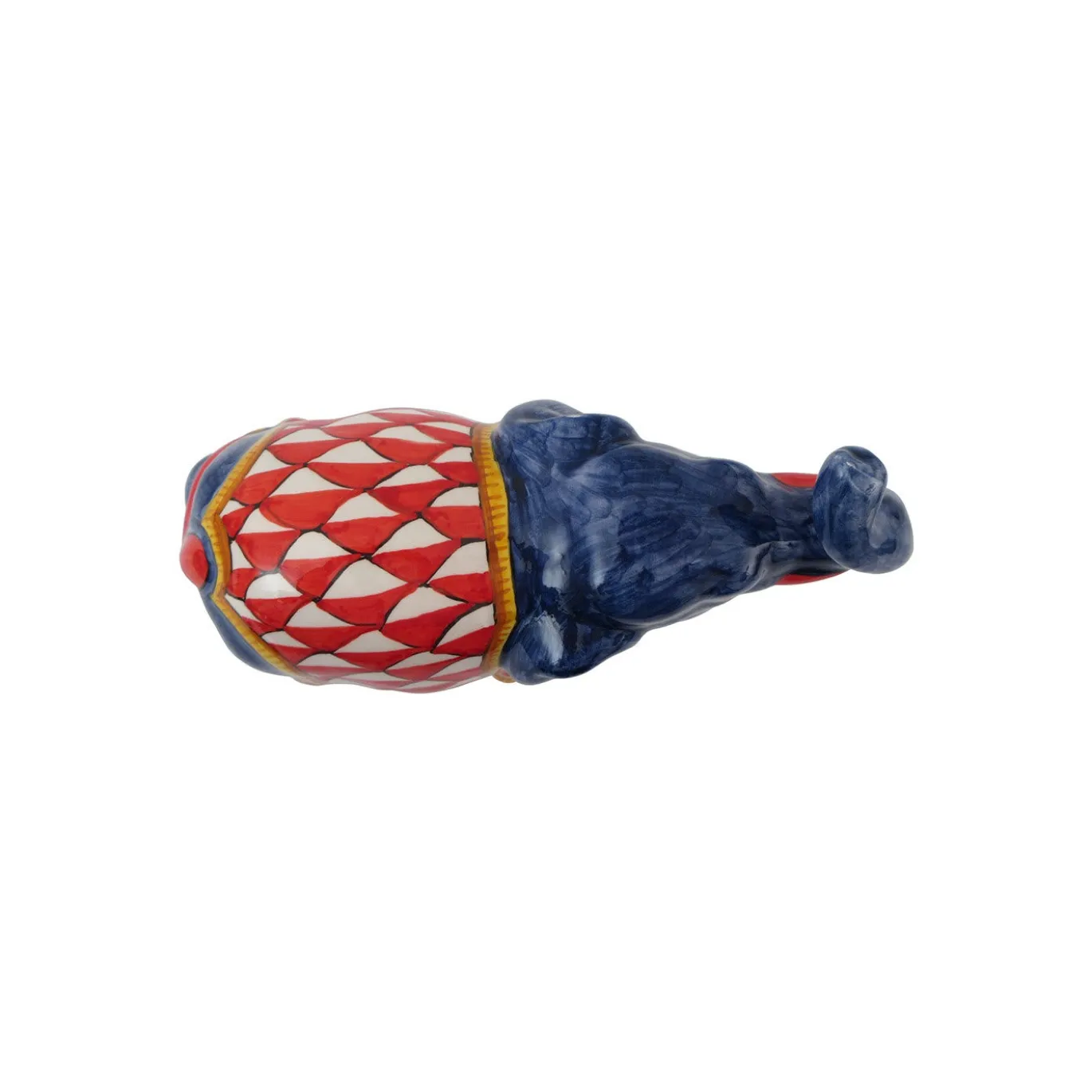 Figurina Elefante in Ceramica Blu