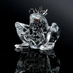 Figurina in vetro trasparente del Principe Ranocchio
