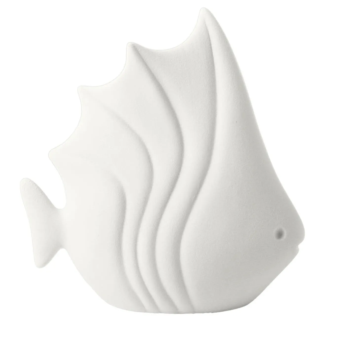 Figurina Pesce Tropicale Piccolo in Ceramica Bianca