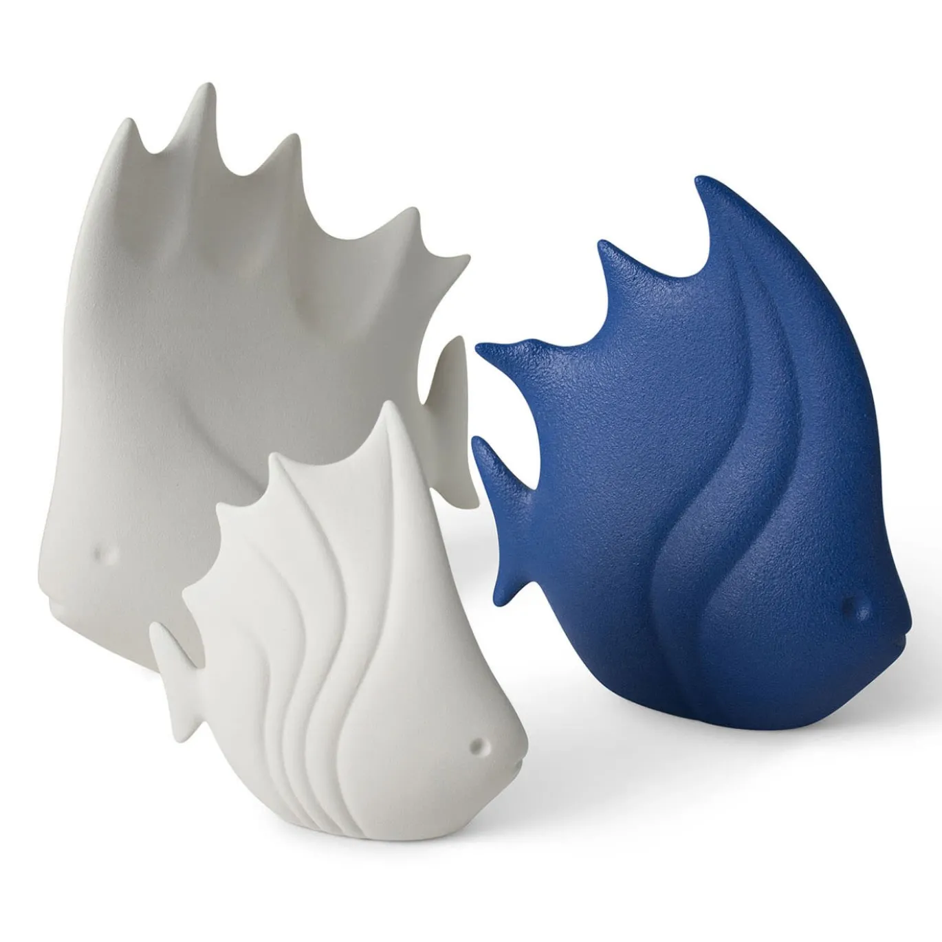 Figurina Pesce Tropicale Piccolo in Ceramica Bianca