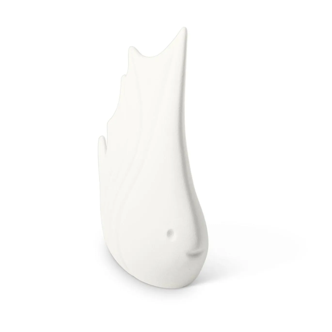 Figurina Pesce Tropicale Piccolo in Ceramica Bianca