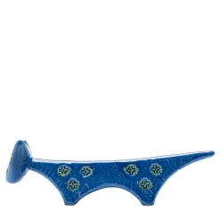 Figurina Rimini Blu Gatto in Ceramica Blu di Aldo Londi