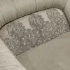 Fiori Chiari Poltrona in tessuto grigio ricamato