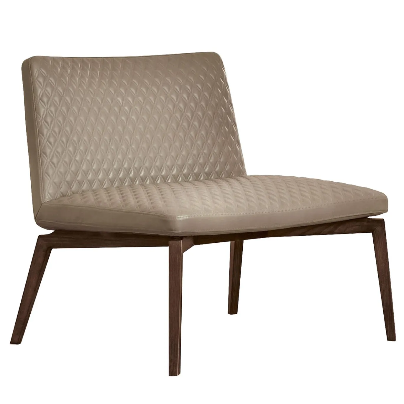Flexa Diamond-Quilted Beige Lounge Chair di Giuseppe Bavuso