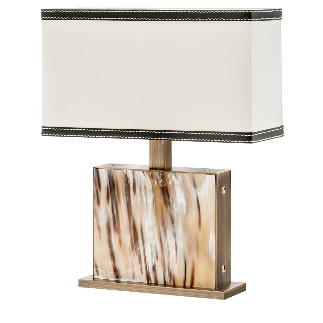 Florian Piccola lampada da tavolo in ottone e corno