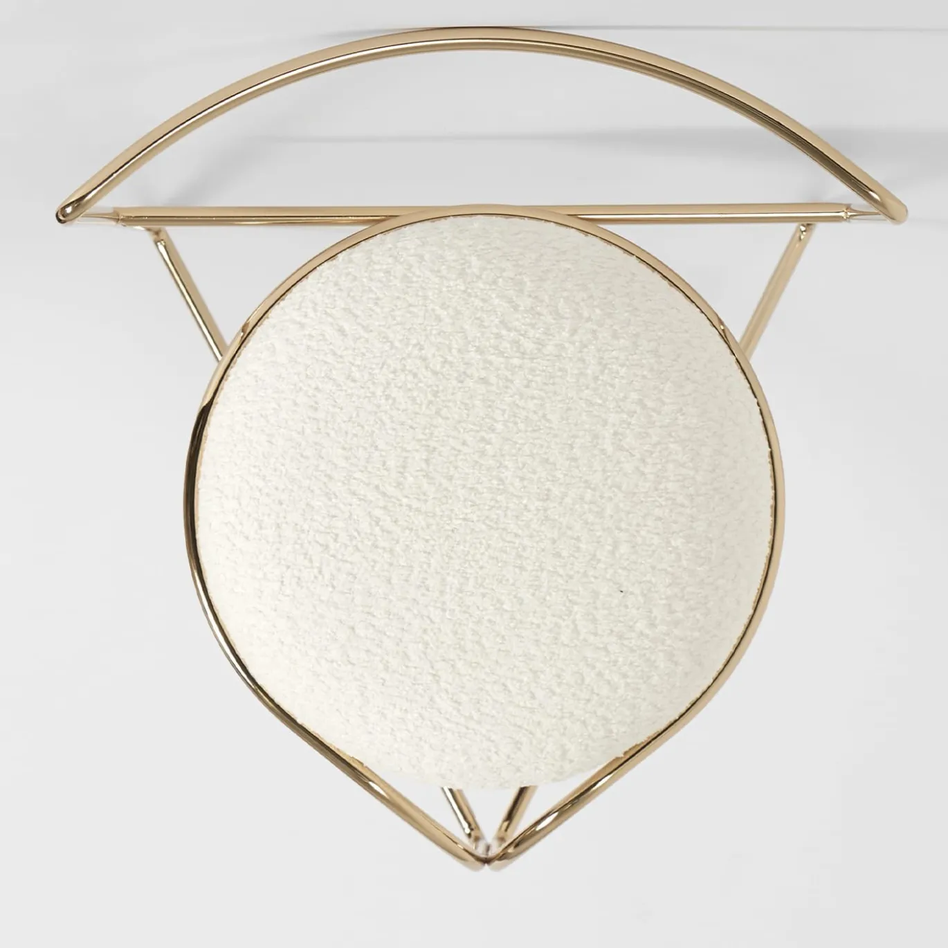 FLOW SCULTOREO SEDIA MINIMAL IN ORO E BIANCO