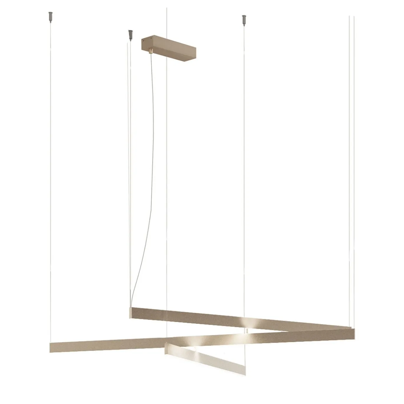 Fly So Lampadario Multiplo Nickel dorato satinato