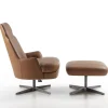 Forma Bergere girevole in pelle