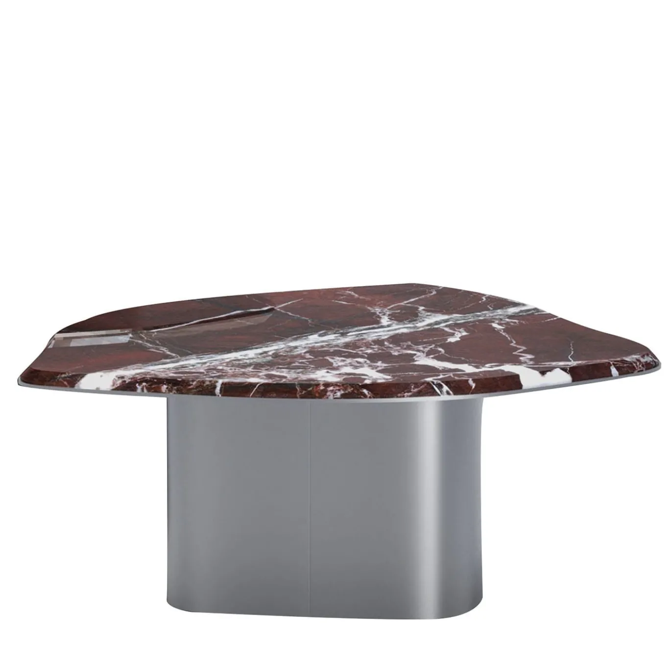 Fragment Red Levanto Marble And Satin Aluminium Coffee Table
