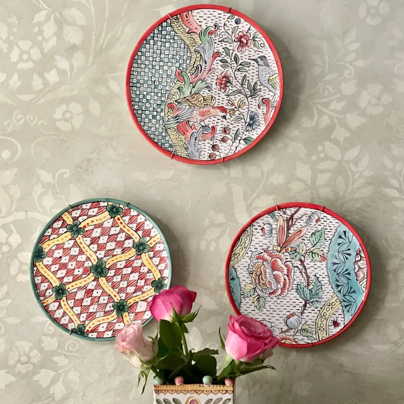 Frammento N.8 Piatto Decorativo Rotondo in Ceramica