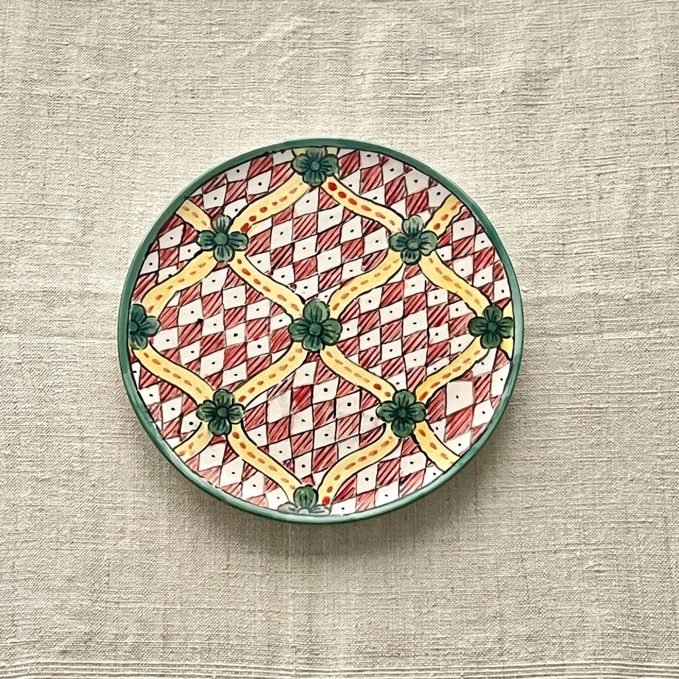 Frammento N.8 Piatto Decorativo Rotondo in Ceramica