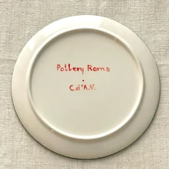 Frammento N.4 Piatto Decorativo in Ceramica con Motivo Floreale