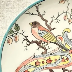 Frammento N.1 Uccelli Piatto Decorativo in Ceramica