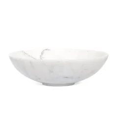 Fruttiera in marmo bianco di Carrara