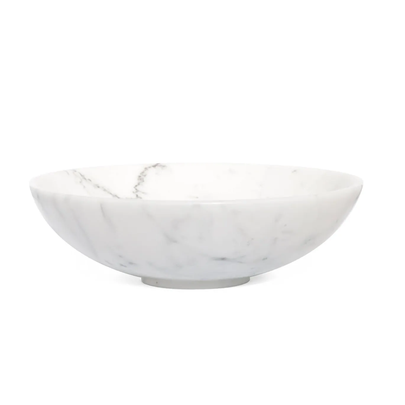 Fruttiera in marmo bianco di Carrara